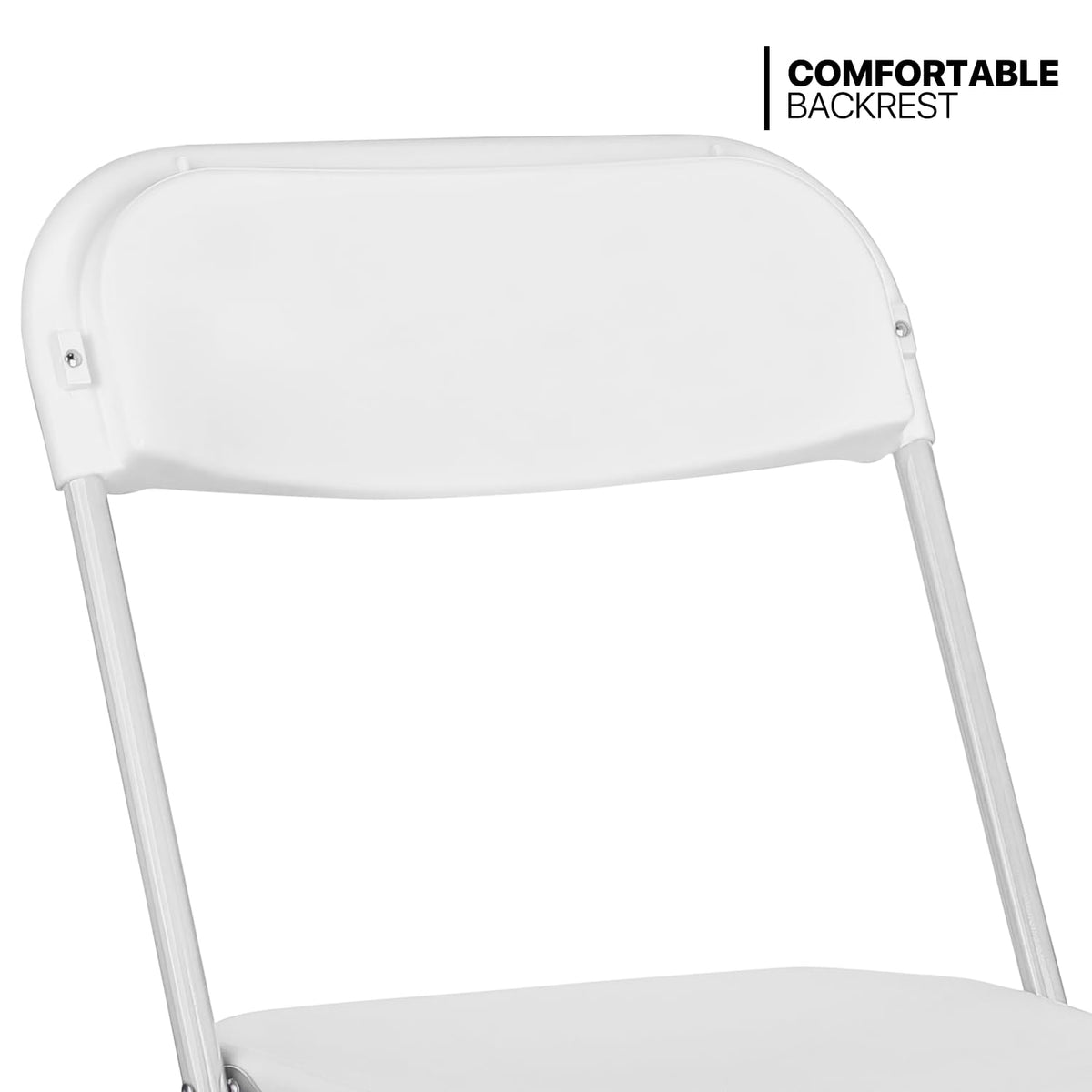 White Set of 10 Stackable Plastic Folding Chairs H8298