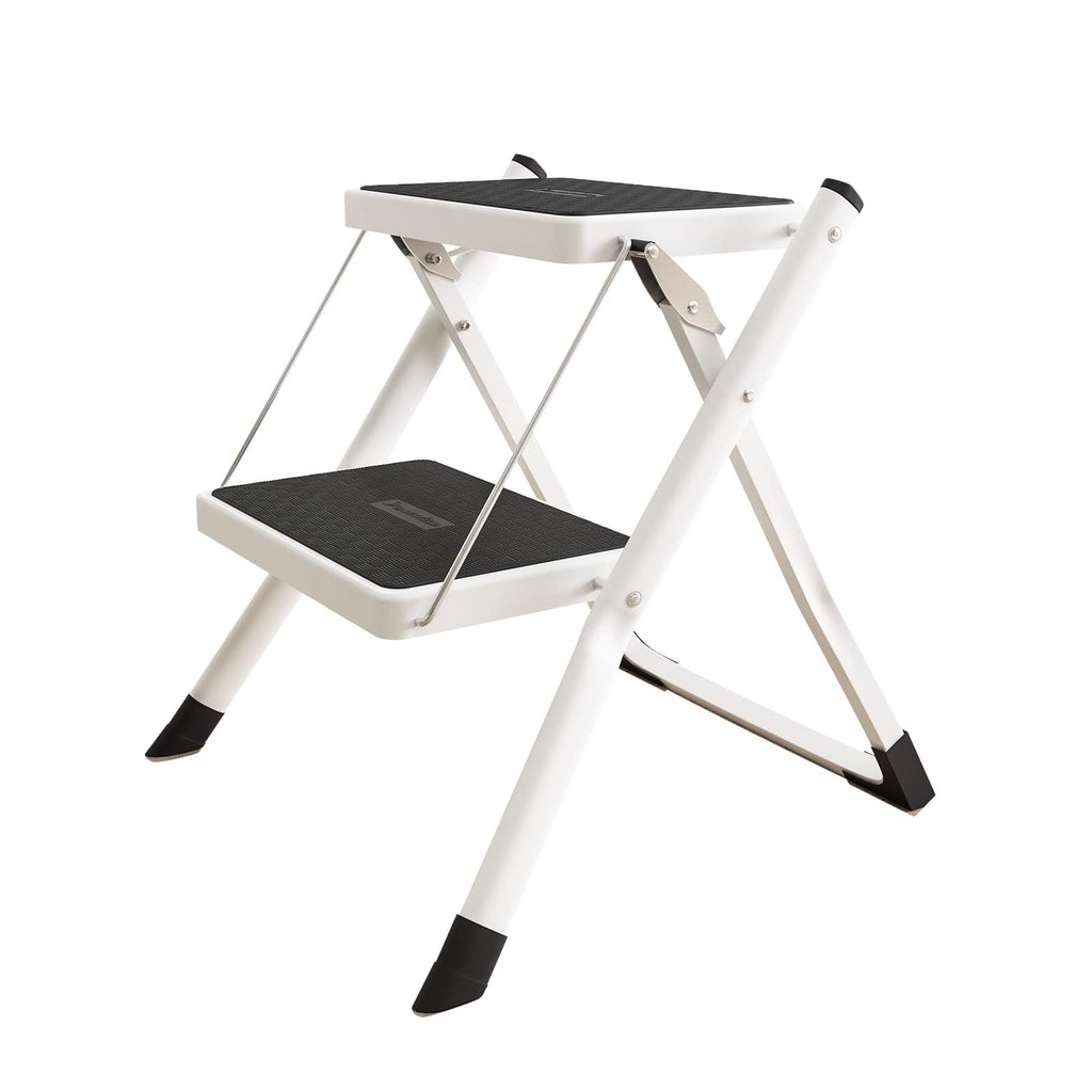 2 Step Folding Metal Step Stool with Anti-Slip Pedal A470