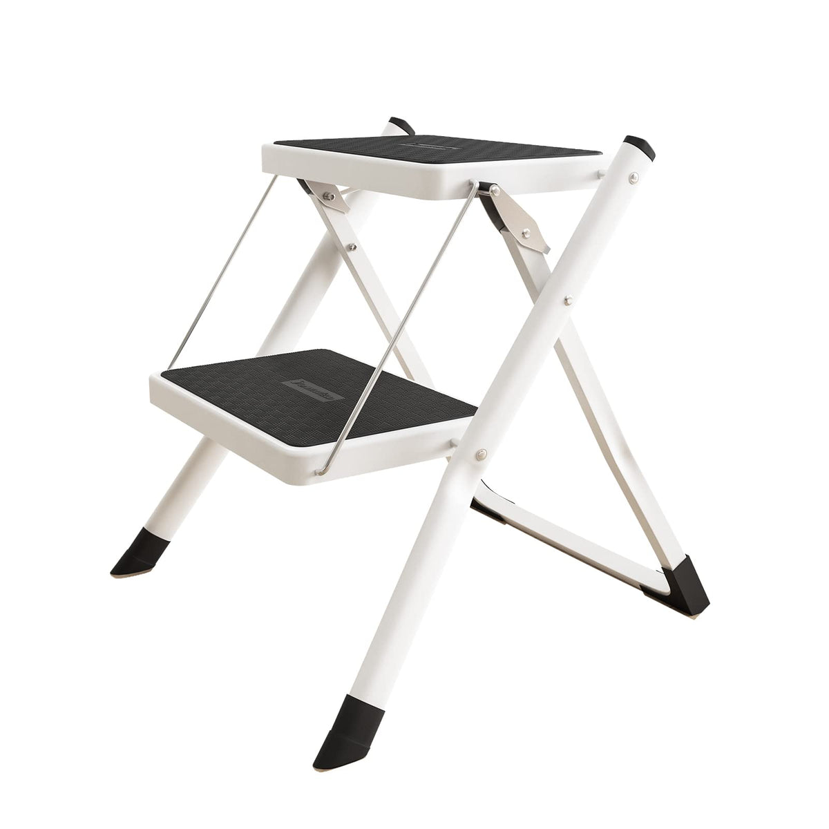 2 Step Folding Metal Step Stool with Anti-Slip Pedal A470