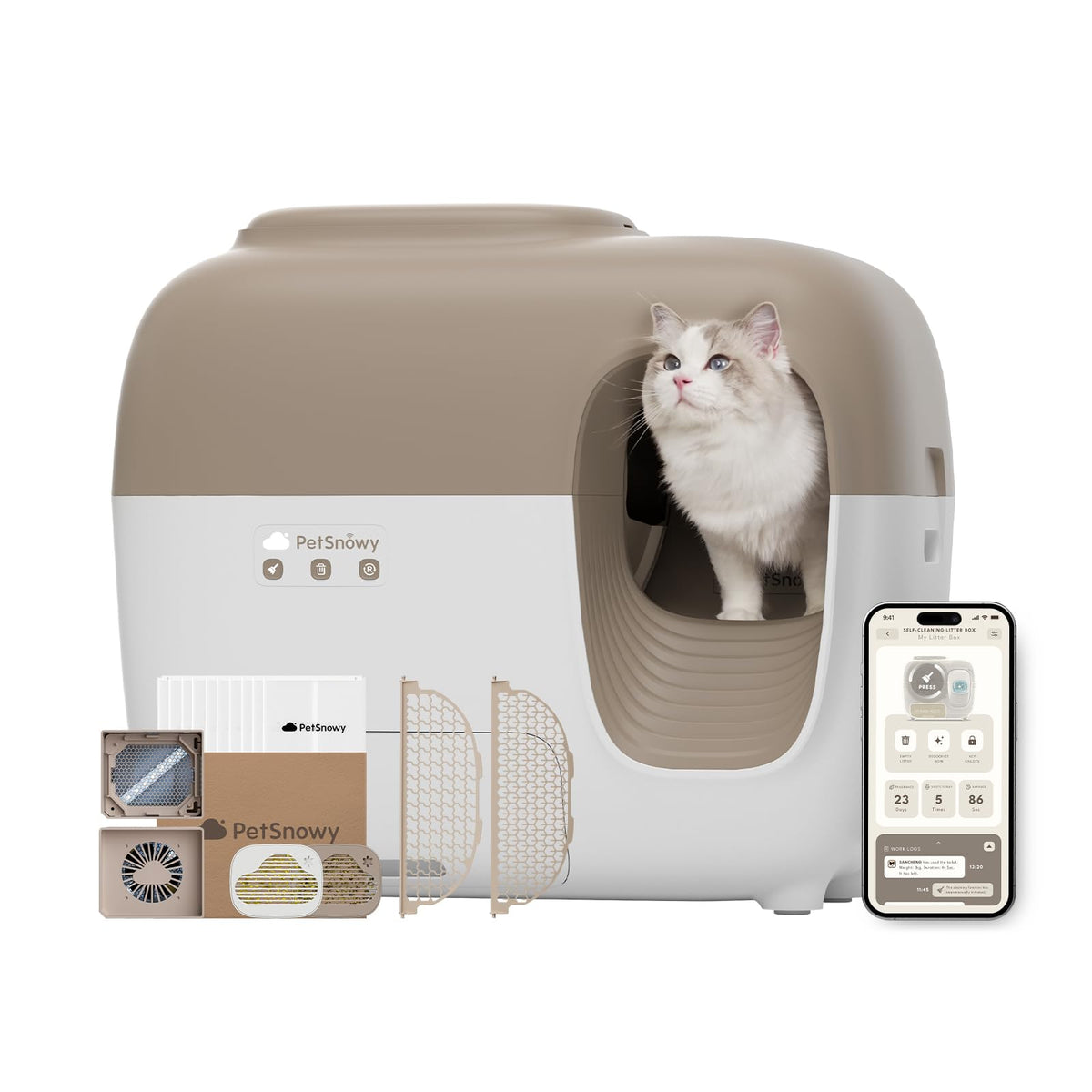 Self-Cleaning Automatic Cat Litter Box with Odor Control P92532
