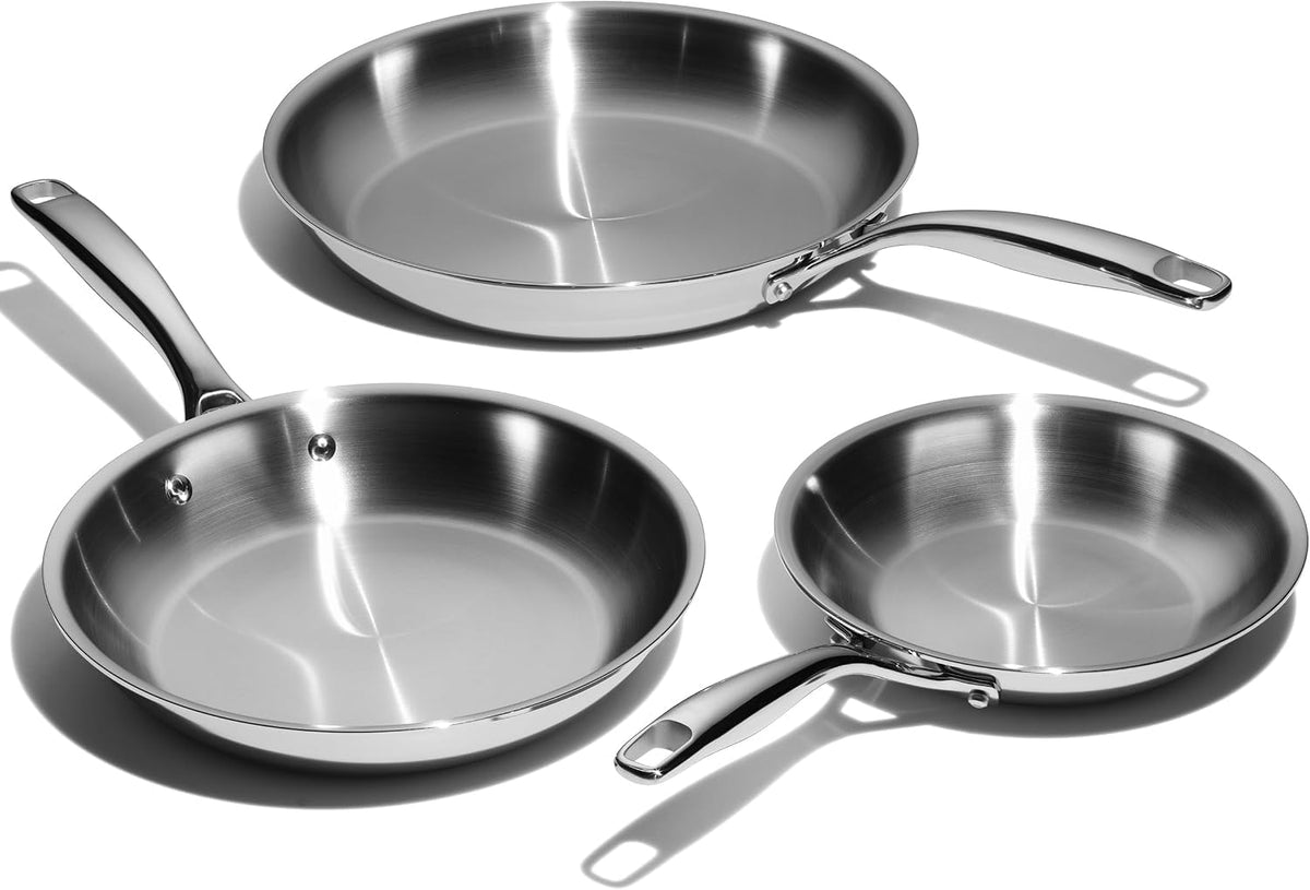3-Piece Stainless Frying Pan Set B9568