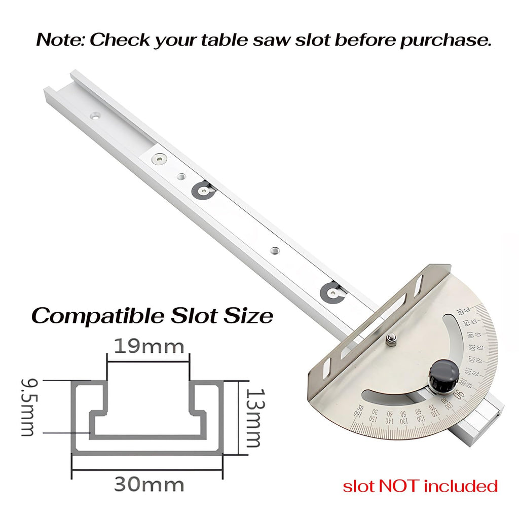 Miter Gauge for Table Saw with Miter Fence O95577