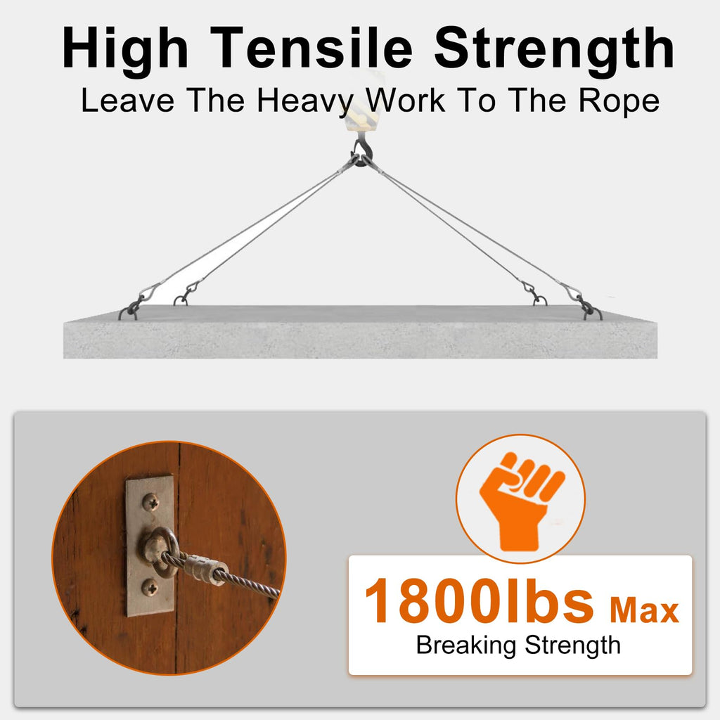 1/8 Stainless Steel Cable 200ft T316 Wire Rope with 8" Cutter Z782