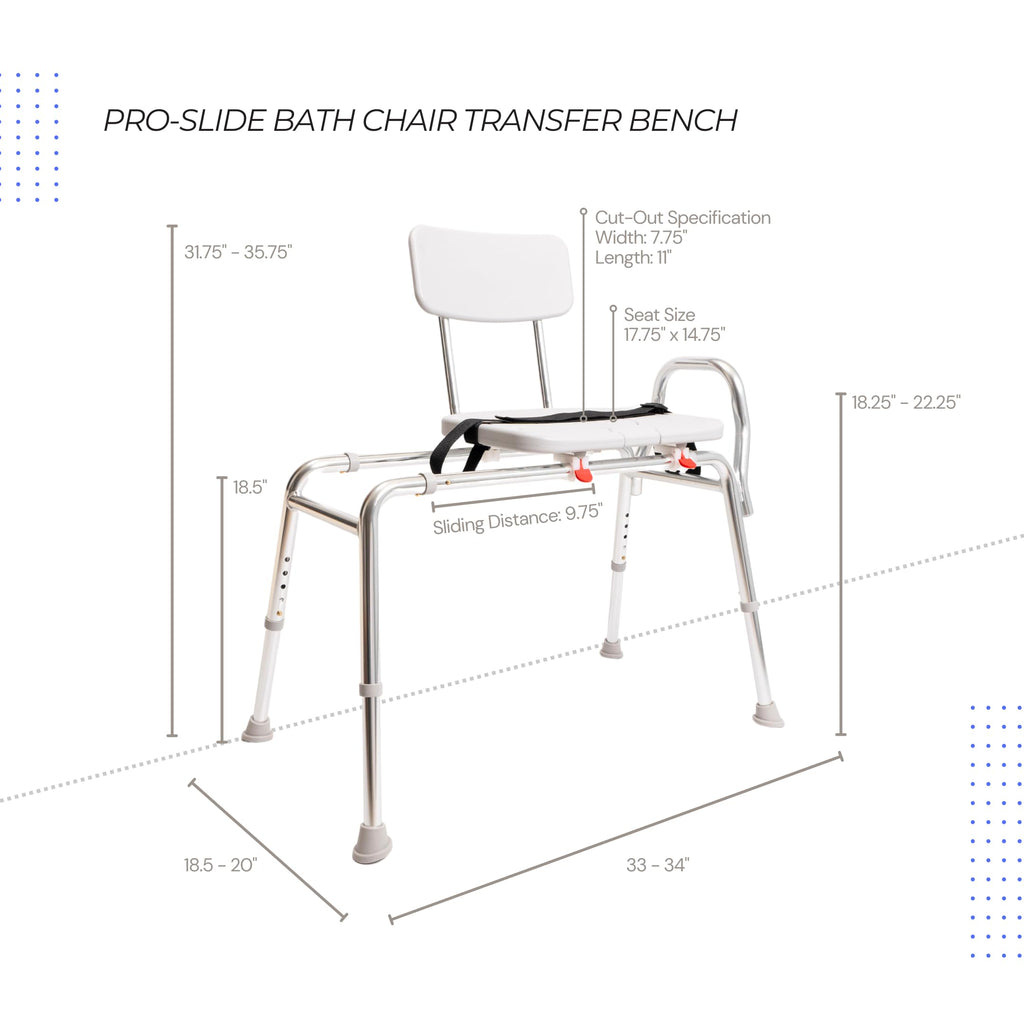 Height Adjustable Shower Chair & Tub Transfer Bench J673184