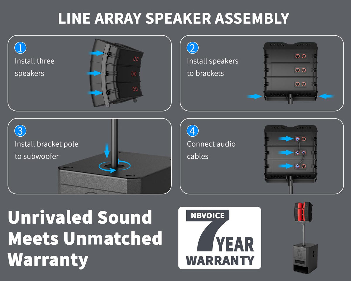 15 inch 2400W PA Speaker System with Sub U883488