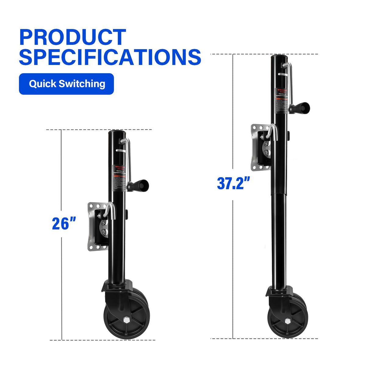 2000 lbs Dual Wheel Trailer Jack I92637