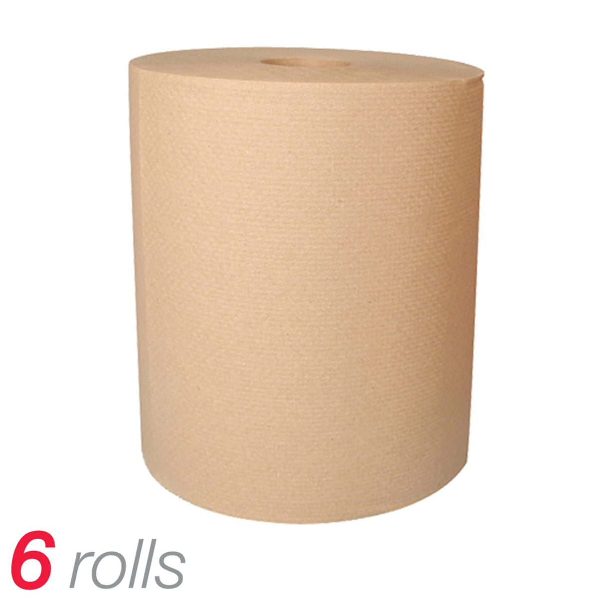 Hardwound Paper Towels, 8" x 800', 100% Recycled, Natural, Case Of 6 Rolls M67096