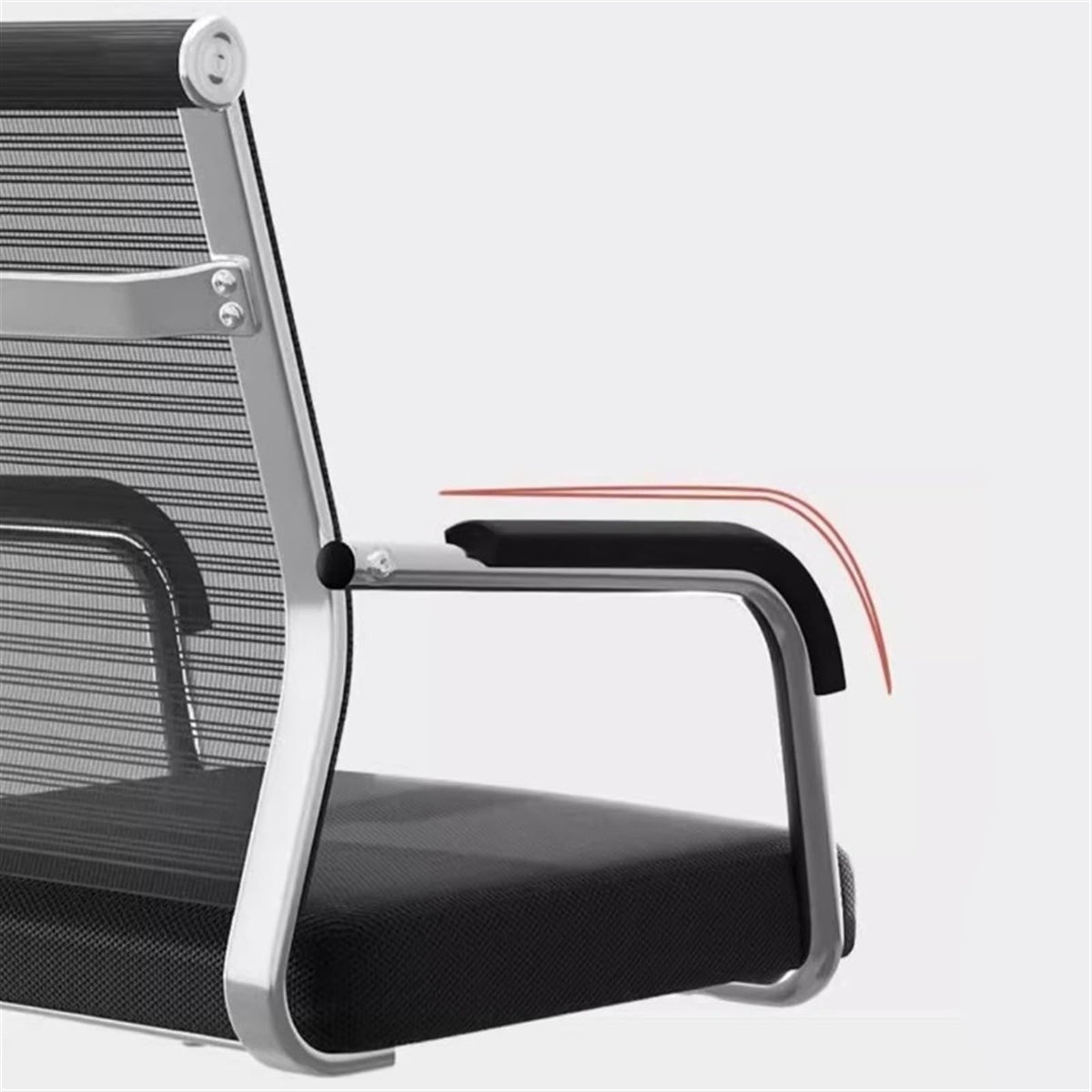 Breathable Mesh Office Chair with Armrests and Chrome Plated Metal Frame S315275