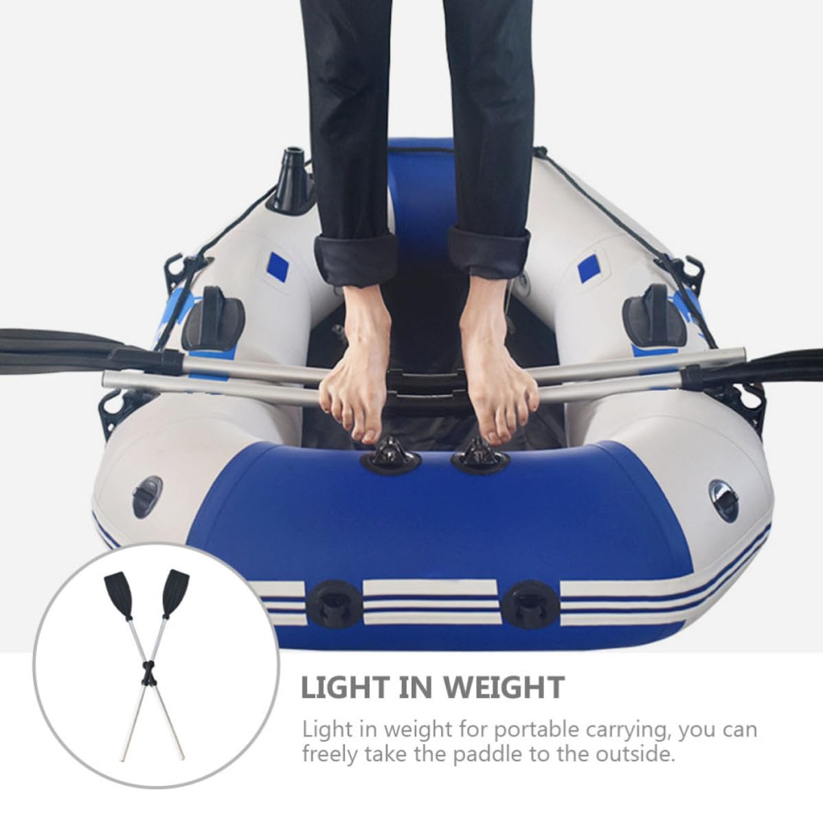 2pcs Telescopic Aluminum Alloy Adjustable Kayak Paddles P4632