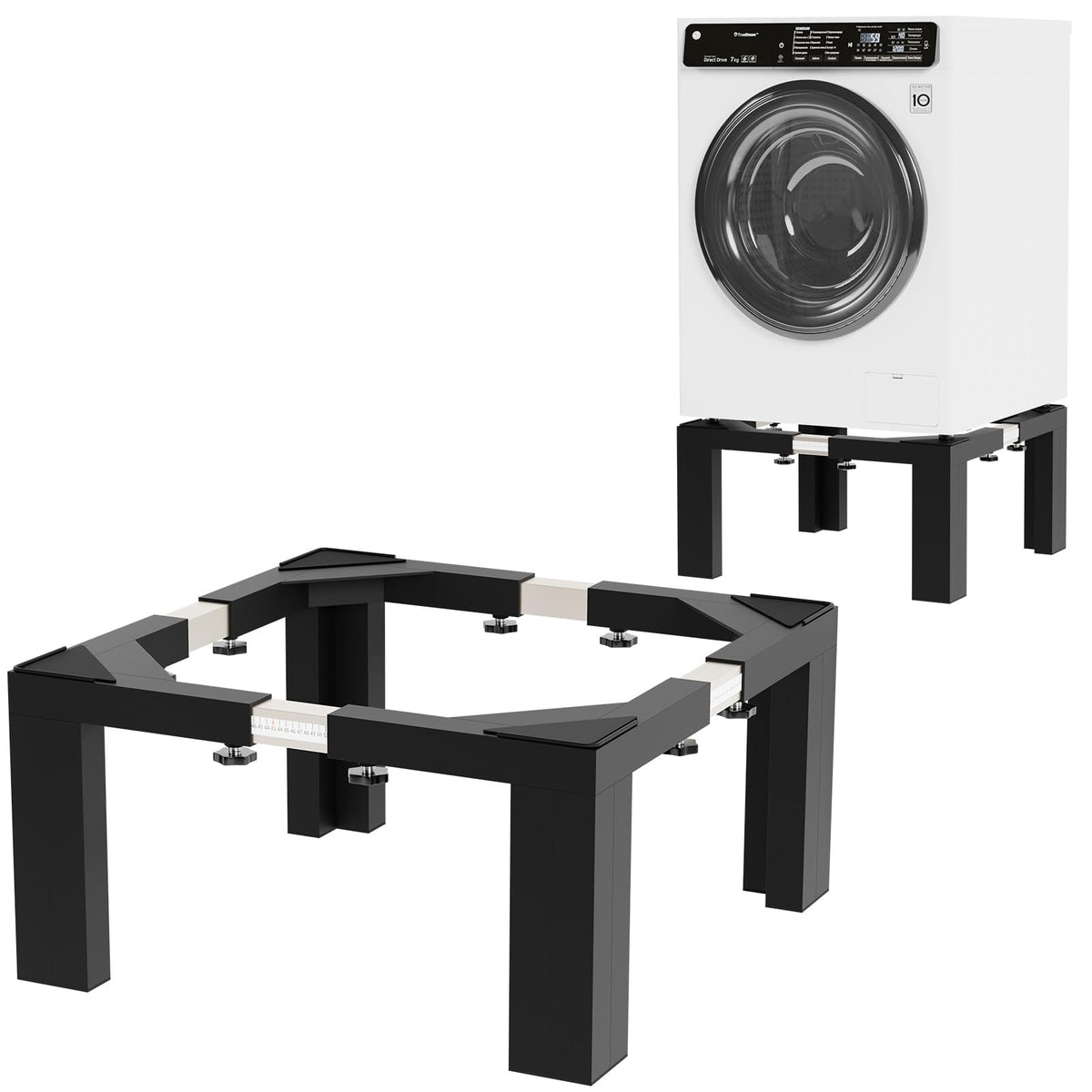 Heavy Duty Adjustable Laundry Pedestal Black N4522