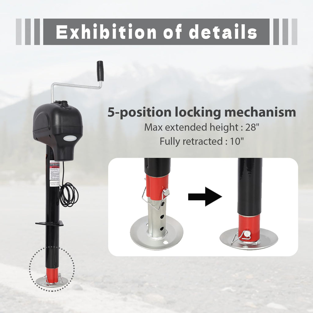 Electric Power Tongue Jack 3500lbs 12V DC K180654
