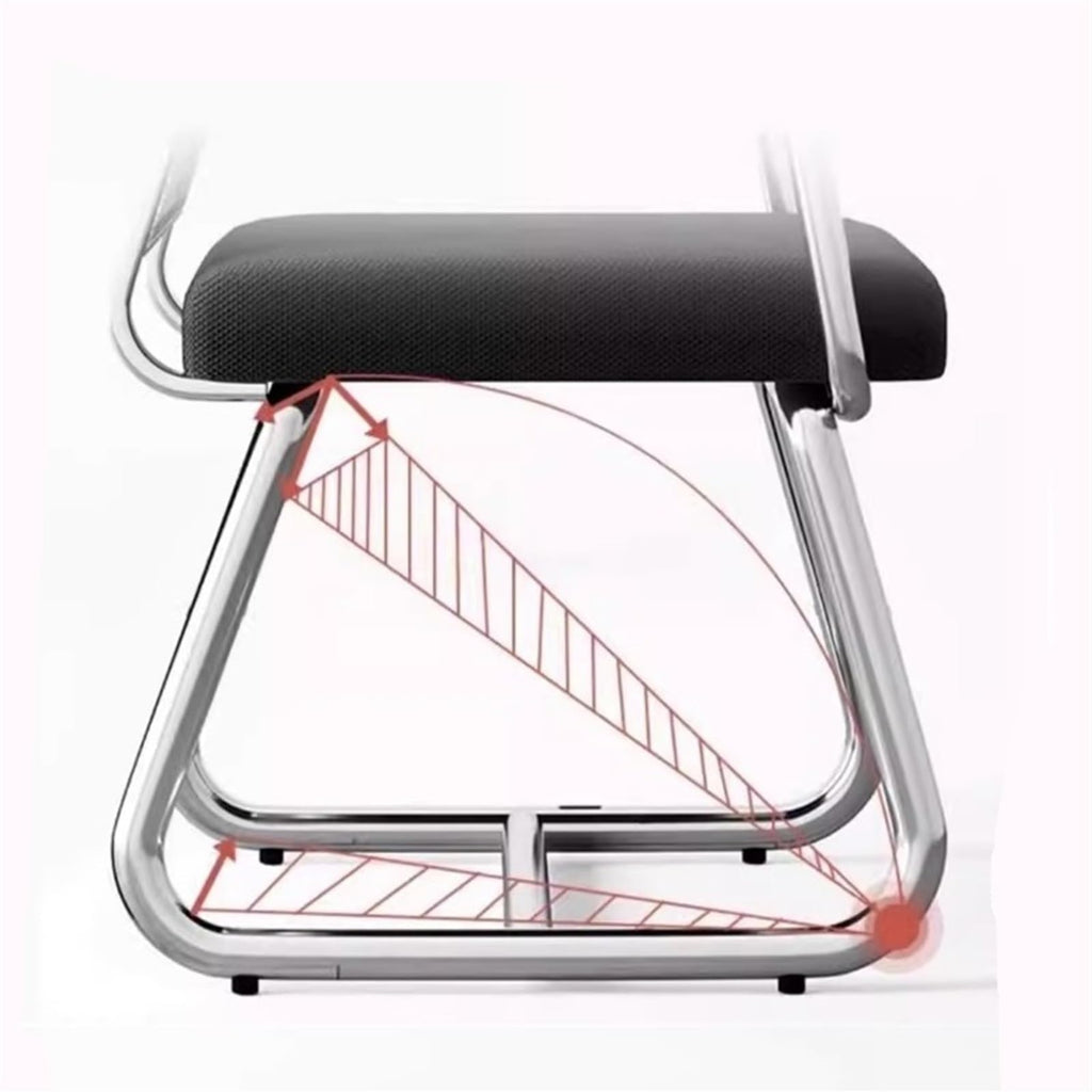 Breathable Mesh Office Chair with Armrests and Chrome Plated Metal Frame S315275