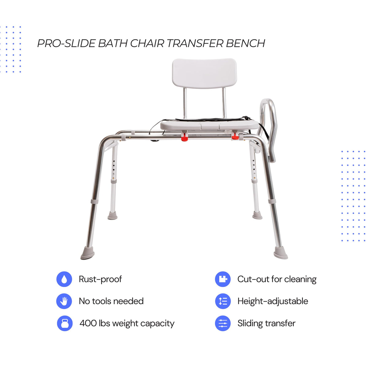 Height Adjustable Shower Chair & Tub Transfer Bench J673184