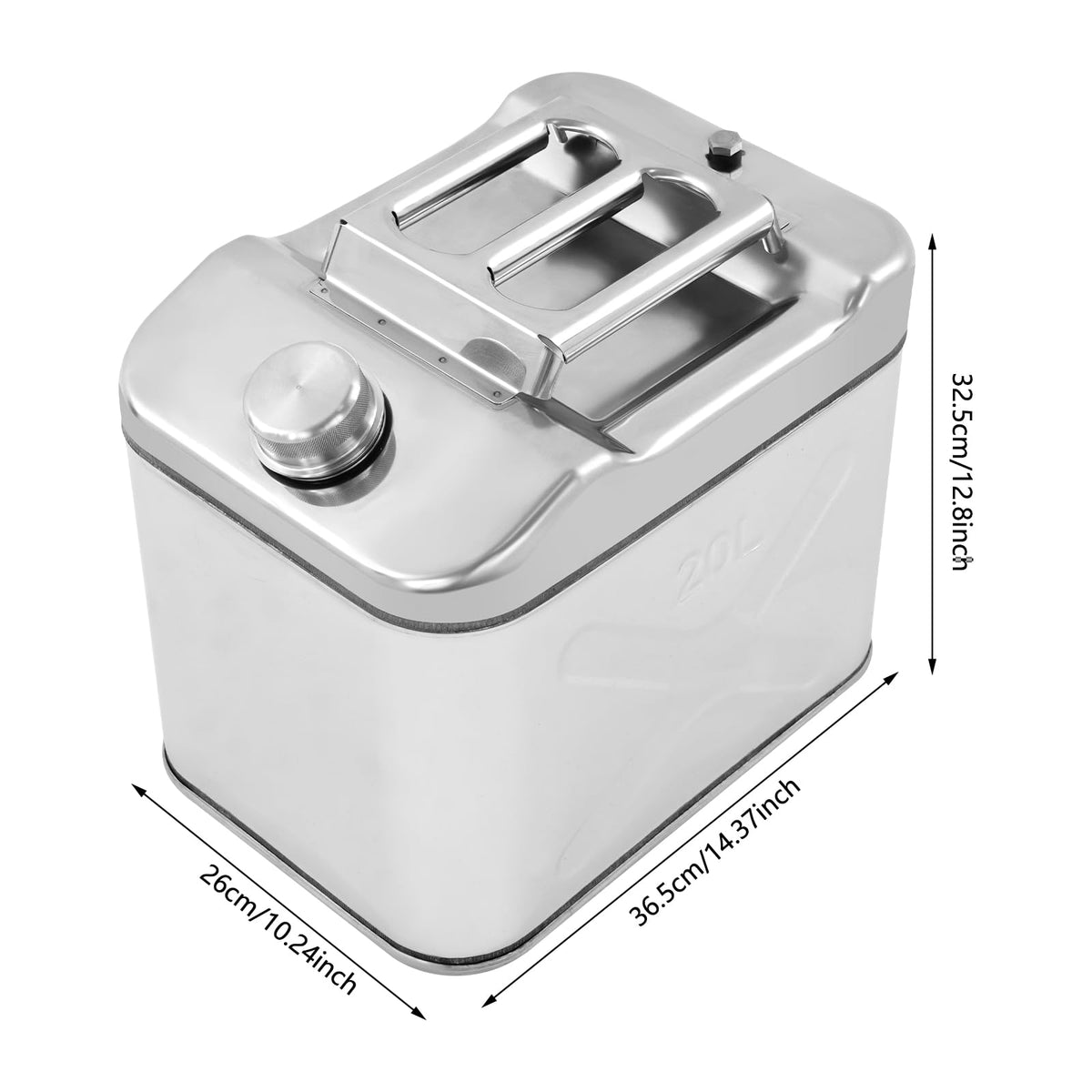 20L 304 Stainless Steel Water Can with Pressure Relief Valve F620988