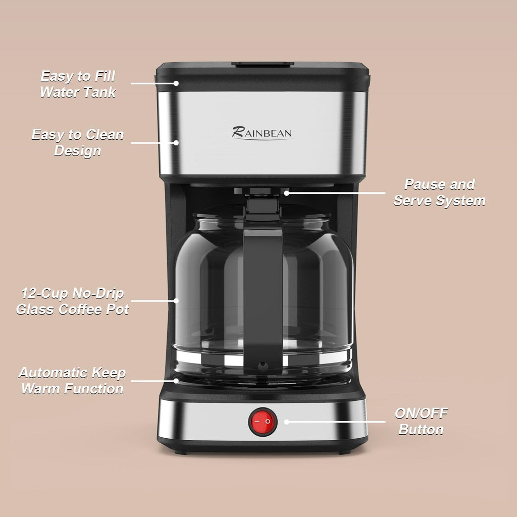 12-Cup Drip Coffee Maker with Glass Carafe Z239553