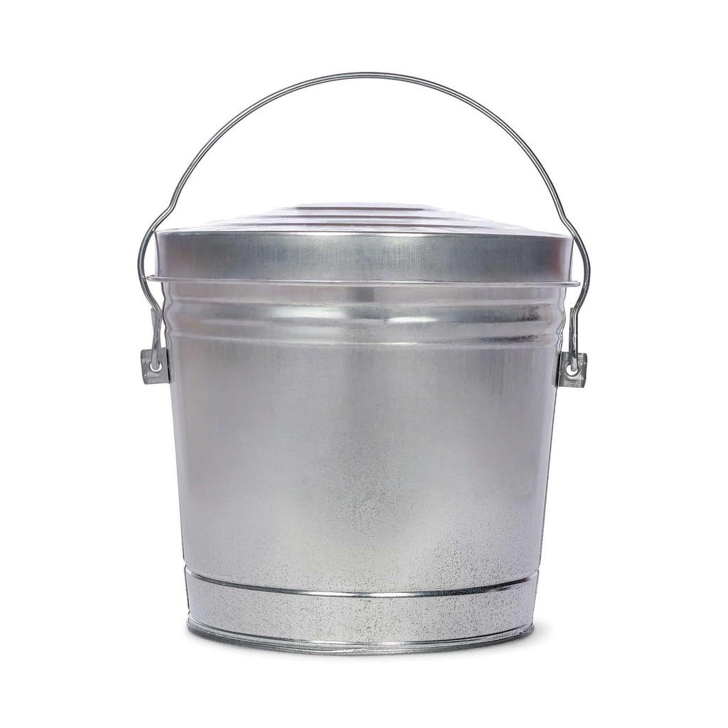 6-Gallon Galvanized Steel Trash Can with Locking Lid V7153