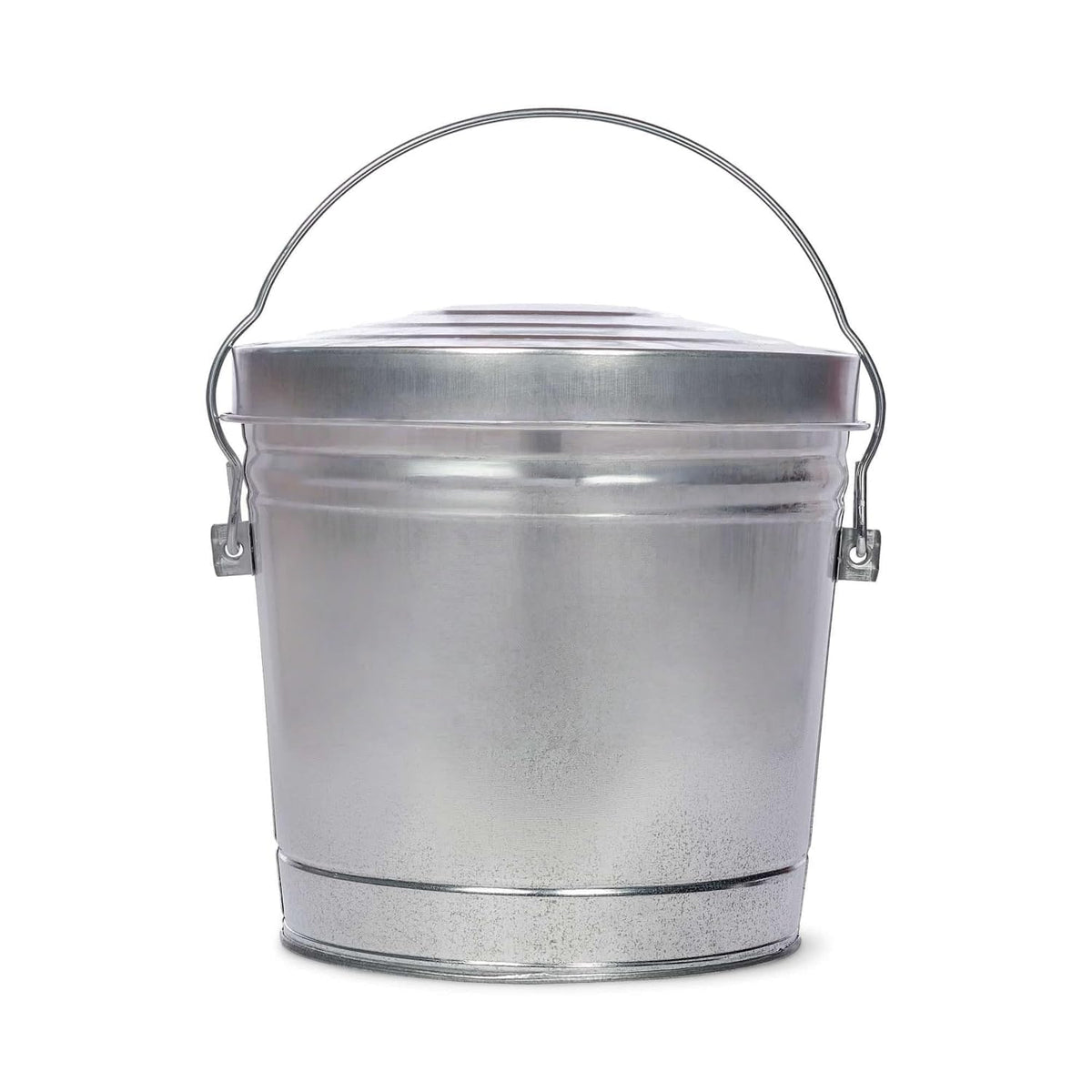6-Gallon Galvanized Steel Trash Can with Locking Lid V7153