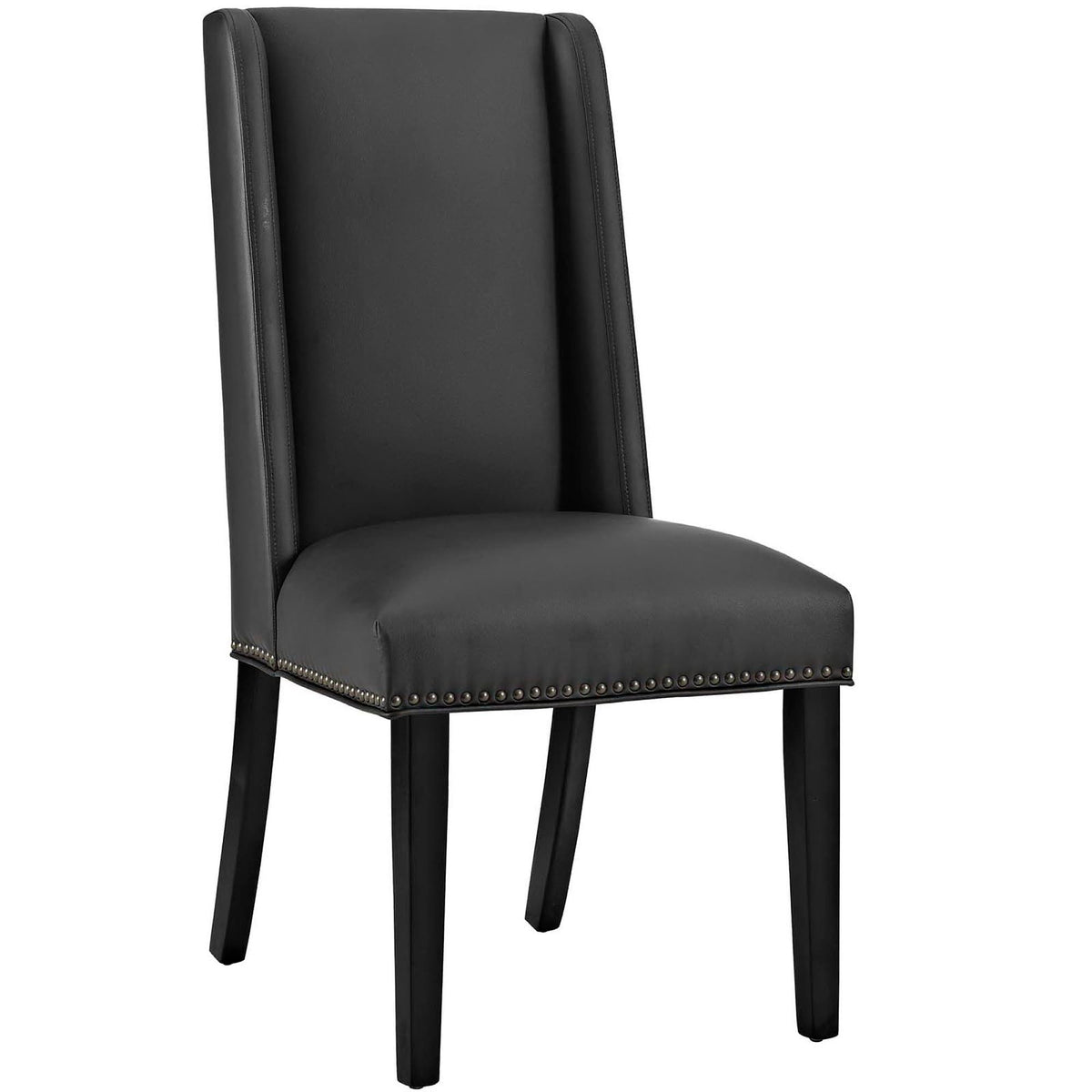 Black Vegan Leather Dining Side Chair C894068