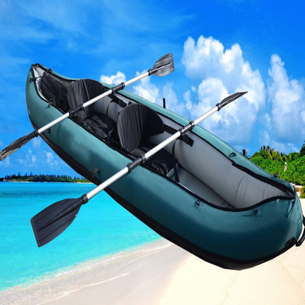 2pcs Telescopic Aluminum Alloy Adjustable Kayak Paddles P4632