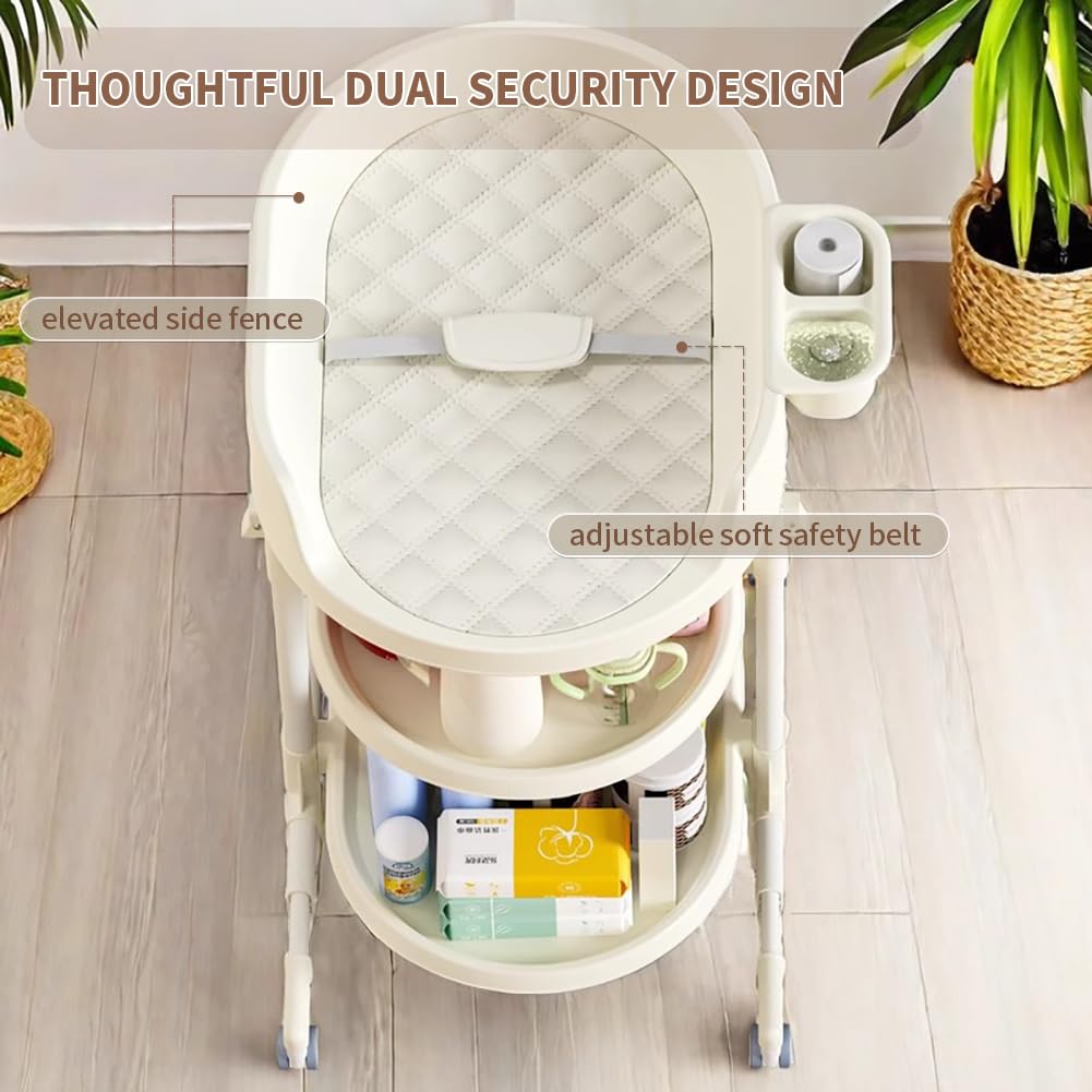 Portable Baby Diaper Changing Station with Storage Drawers W53884