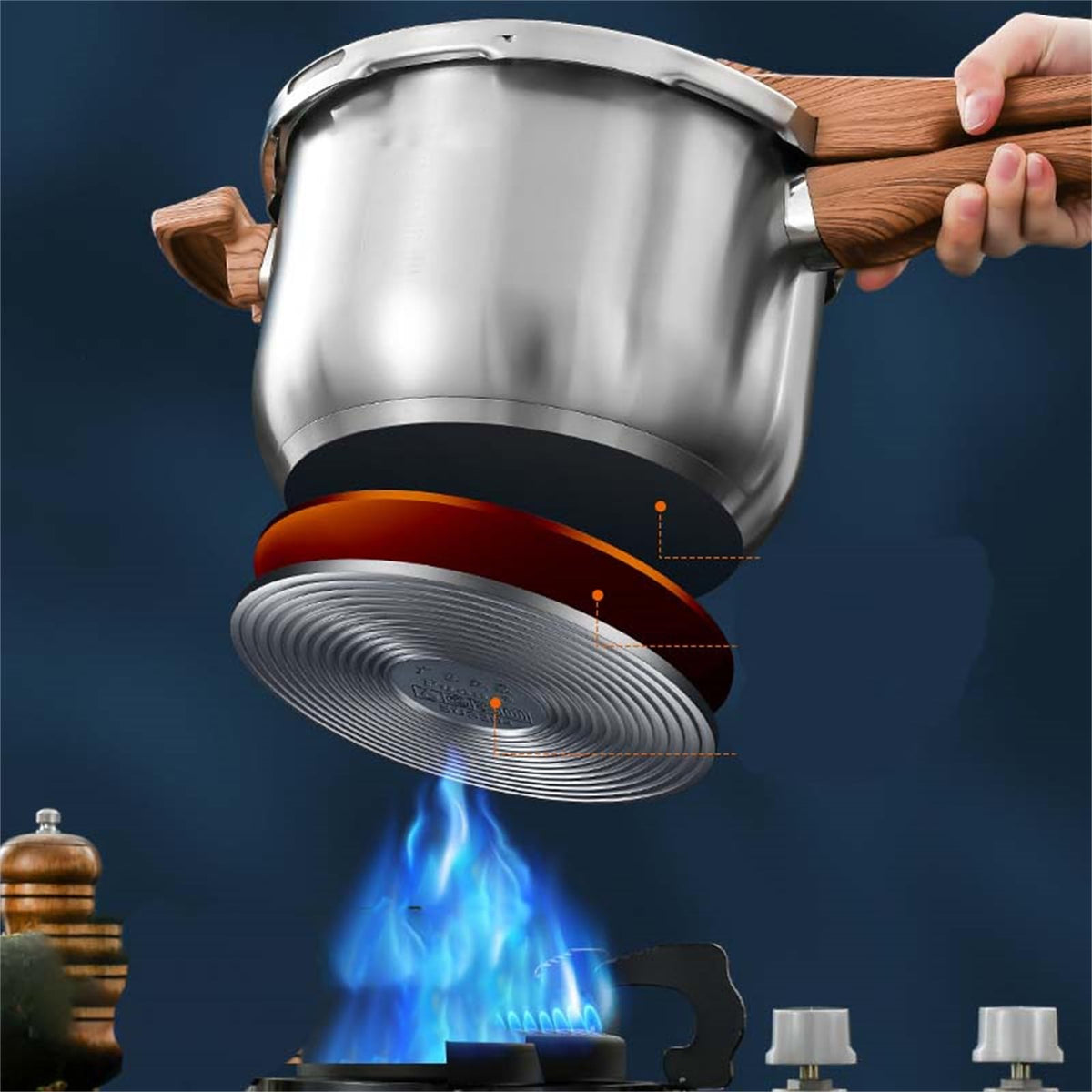 304 Stainless Steel 3L Pressure Cooker Y839456