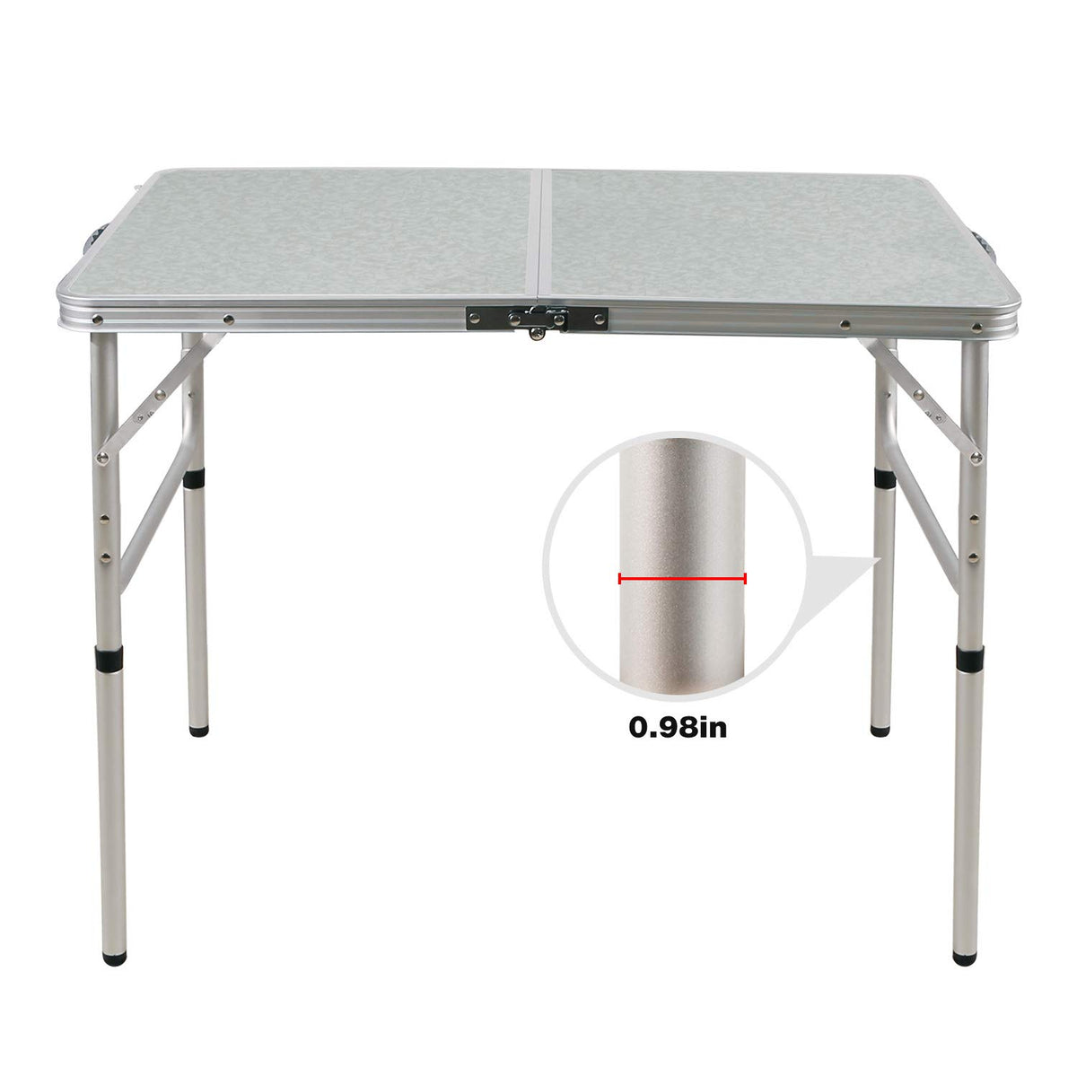 Lightweight Portable Aluminum Folding Camping Table with Adjustable Legs F10145