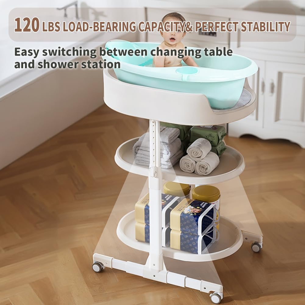 Portable Baby Diaper Changing Station with Storage Drawers W53884