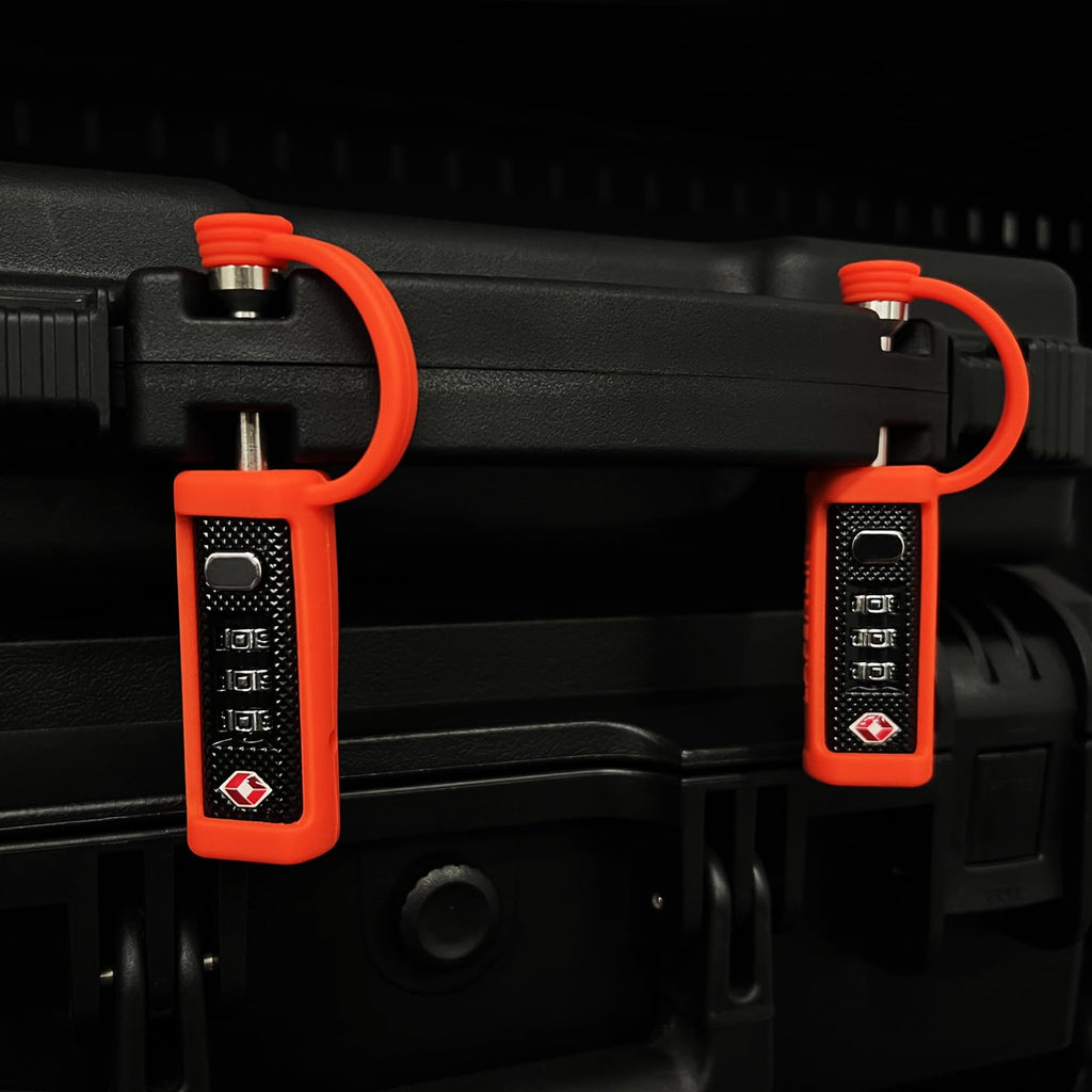 Orange 4-Pack 3-Dial Combo Lock V45361