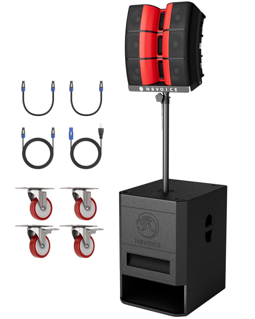 15 inch 2400W PA Speaker System with Sub U883488