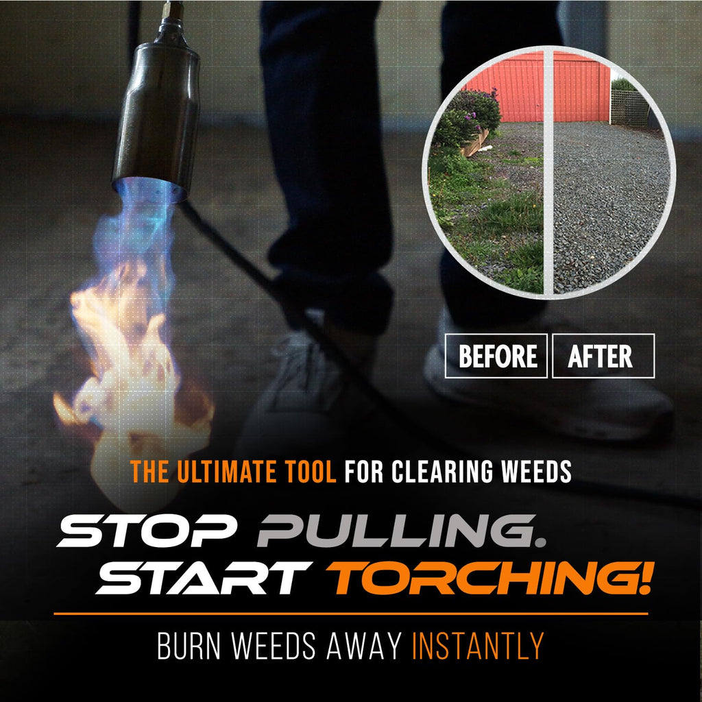 Propane Torch Weed Burner with 13 ft Hose, Adjustable 2,200,000 BTU Self Igniting O58593