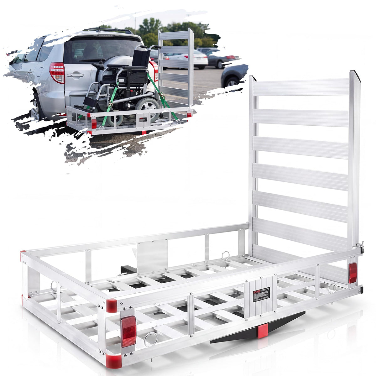 50" Aluminum Wheelchair Carrier with Ramp K517