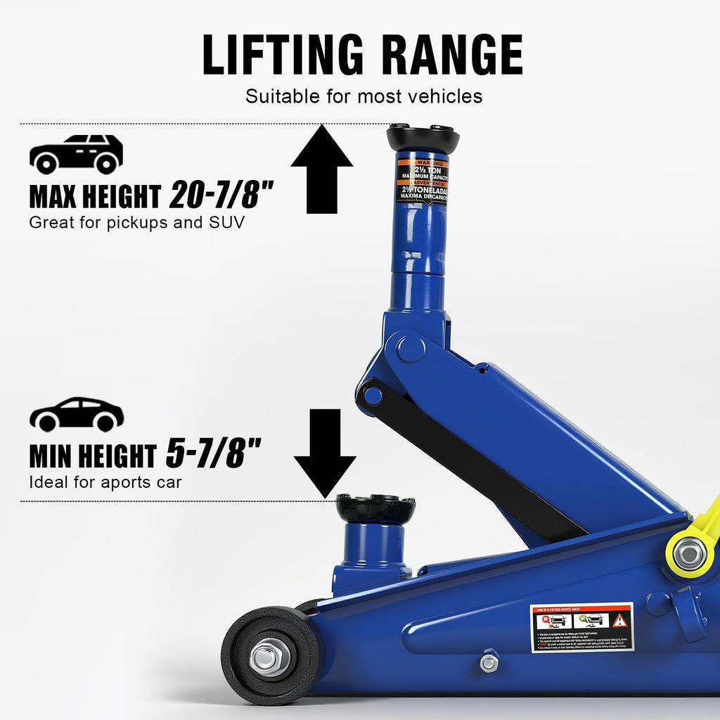 3 Ton Hydraulic Floor Jack, 6000 LBS Capacity, Blue Q8193