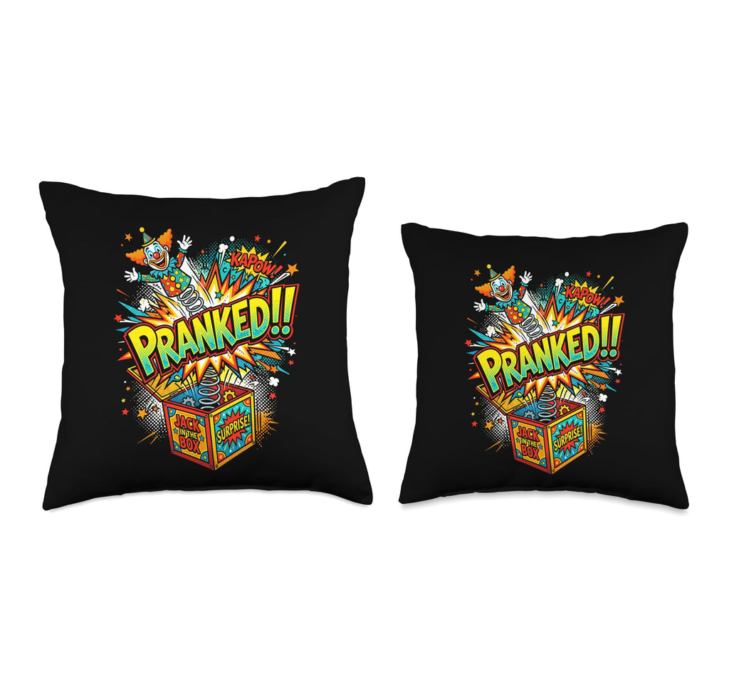Comic Clown Pop Art Throw Pillow I7236