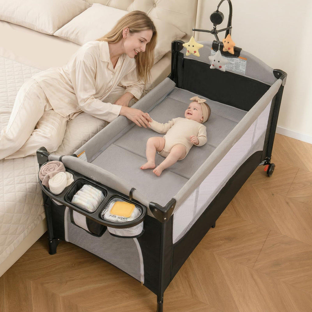 5 in 1 Gray Baby Playard B4361
