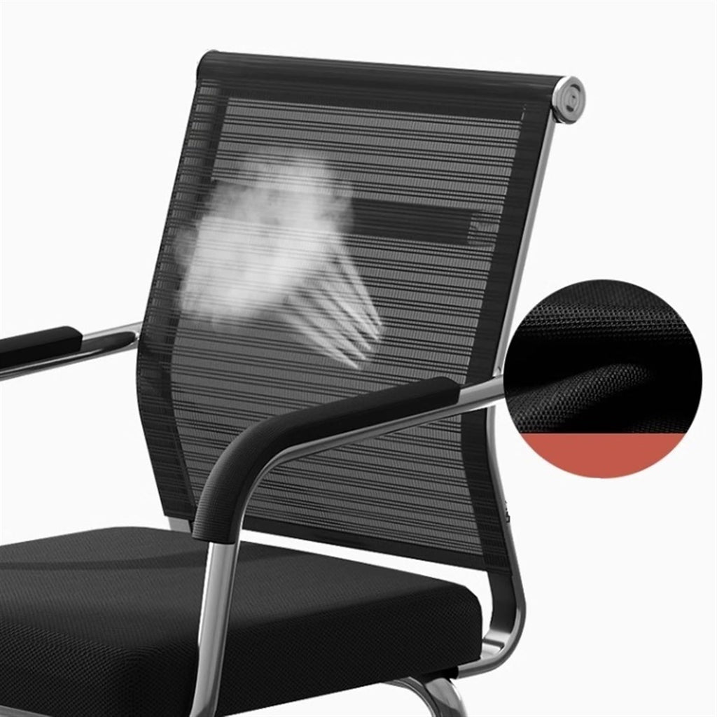 Breathable Mesh Office Chair with Armrests and Chrome Plated Metal Frame S315275