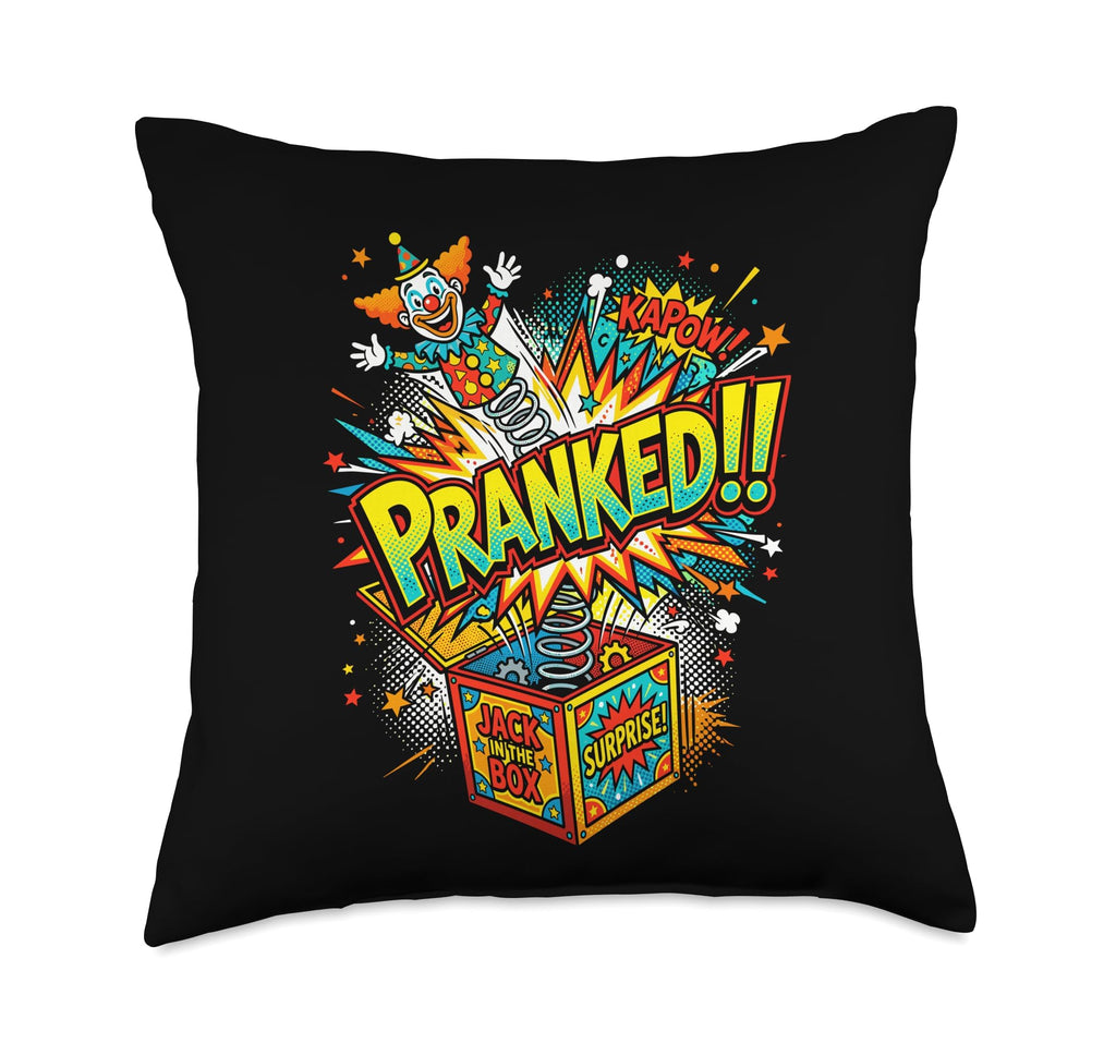 Comic Clown Pop Art Throw Pillow I7236