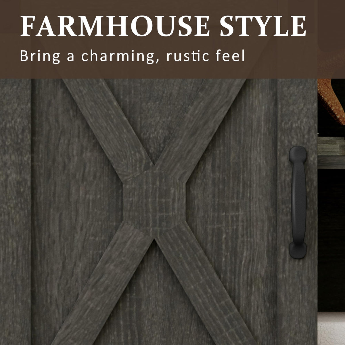 Farmhouse TV Stand for 65+ Inch TV V919798