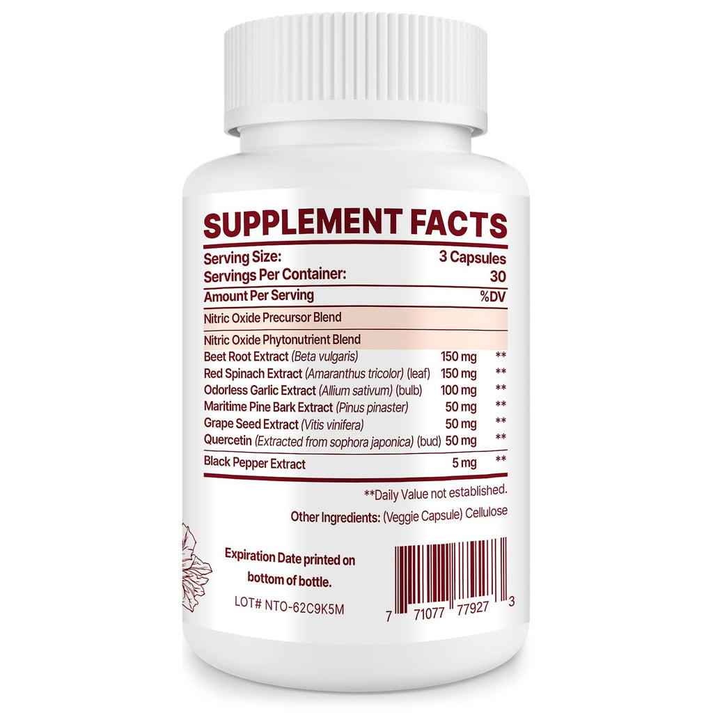 Nitric Oxide Supplement for Men (2 Bottles) W3729