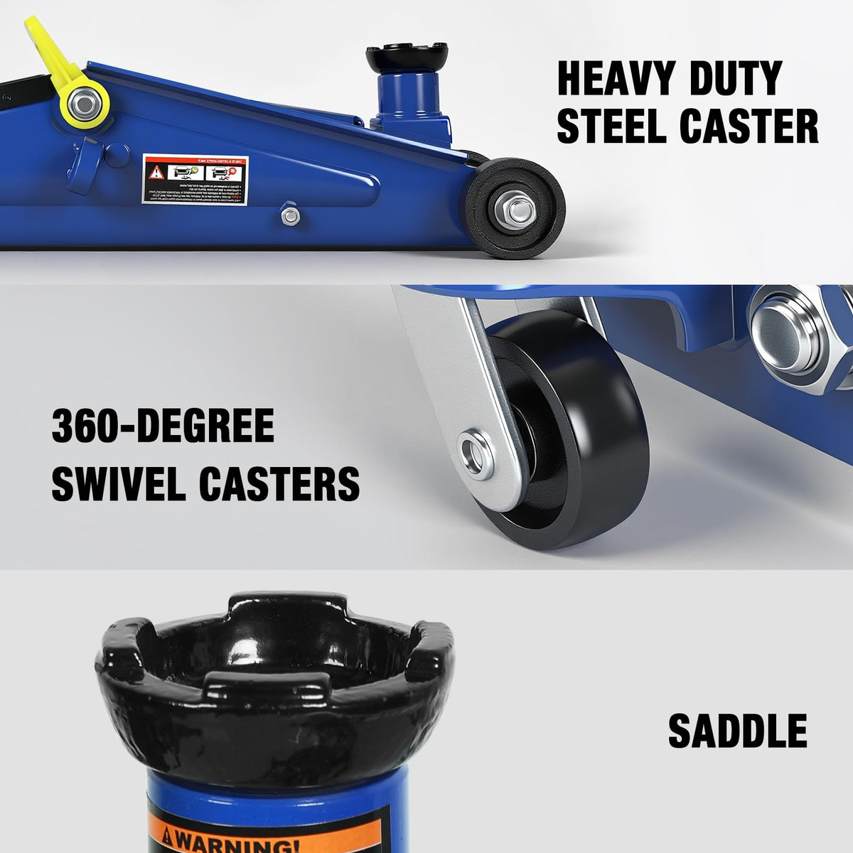 3 Ton Hydraulic Floor Jack, 6000 LBS Capacity, Blue Q8193