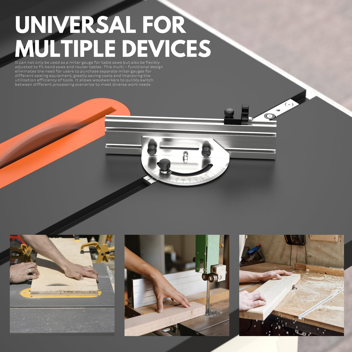 Miter Gauge for Table Saw with Miter Fence O95577