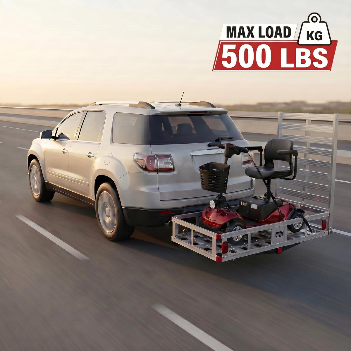 50" Aluminum Wheelchair Carrier with Ramp K517