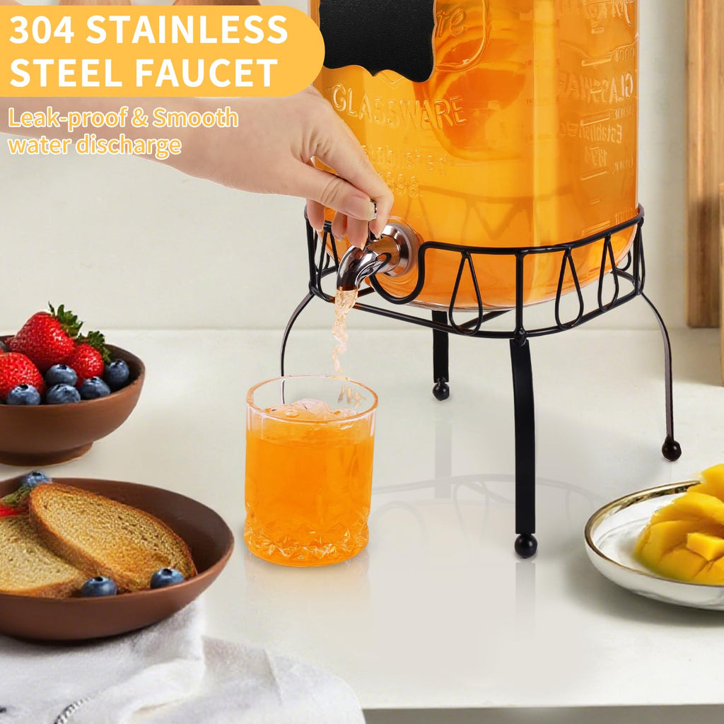 2 Gallon Glass Beverage Dispenser Jar Z2513