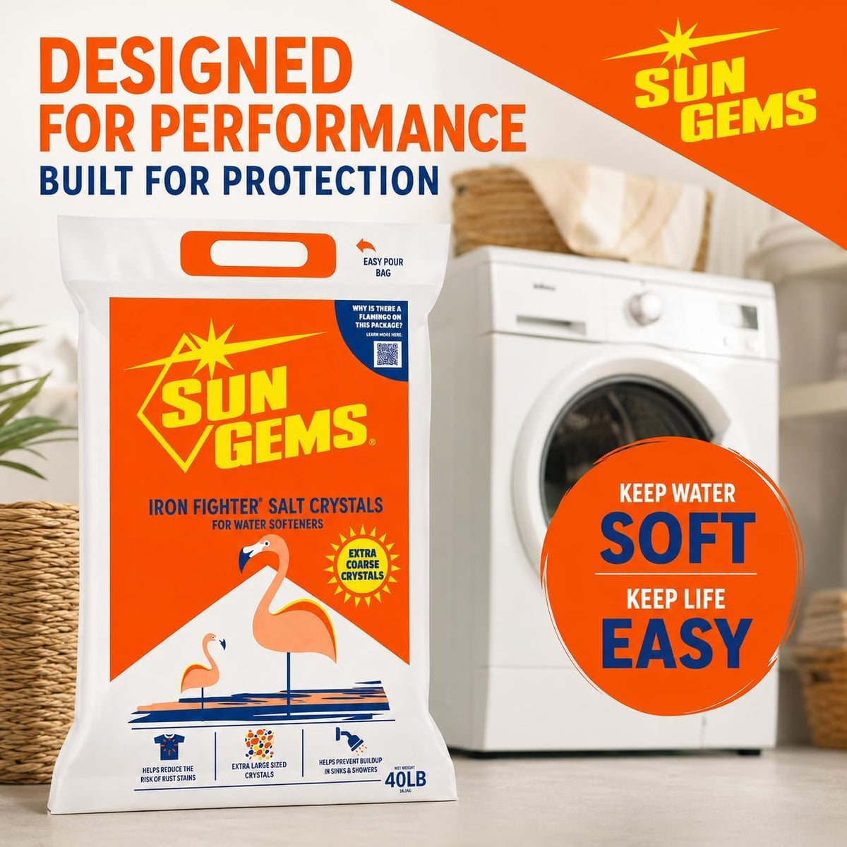 Water Softener Salt Crystals 40 lb 2 Pack F773