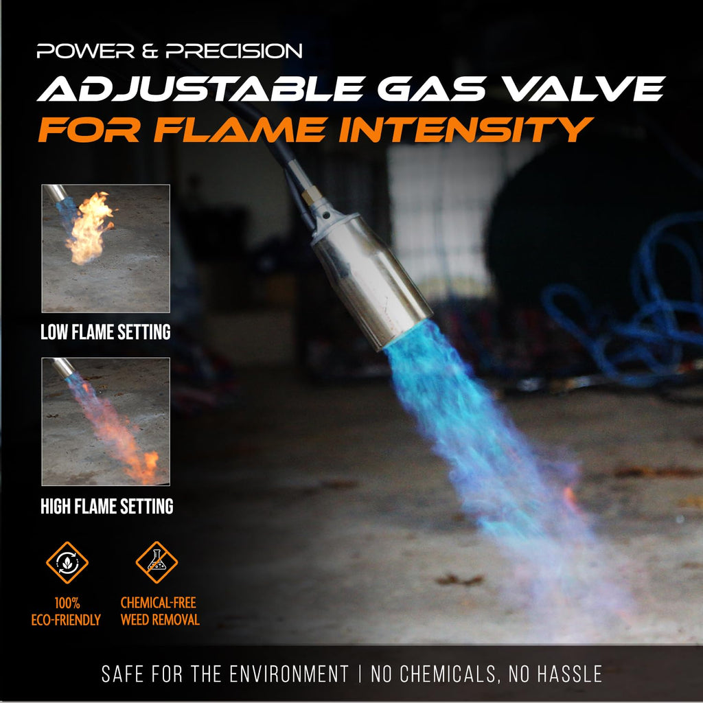 Propane Torch Weed Burner with 13 ft Hose, Adjustable 2,200,000 BTU Self Igniting O58593