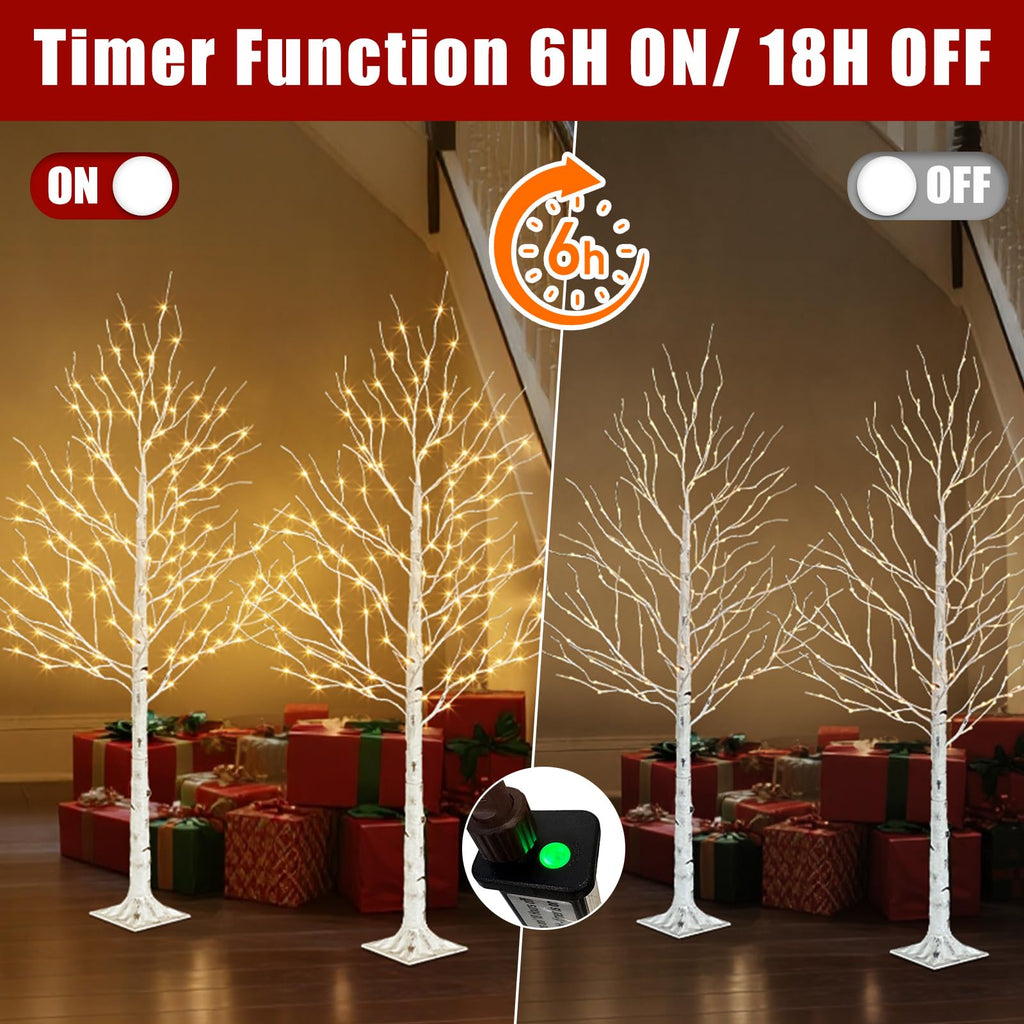 6ft Lighted Birch Tree Y86781