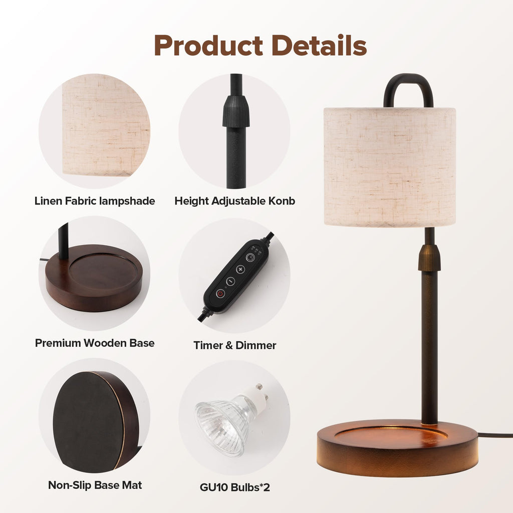 Dimmable Candle Warmer Lamp with Timer Z854694
