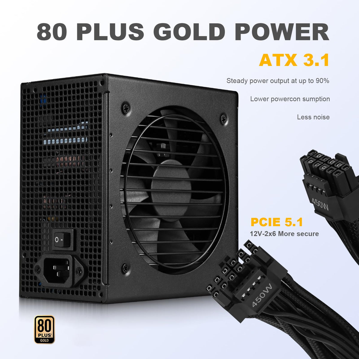 750W Fully Modular ATX 3.1 Power Supply Black M284676