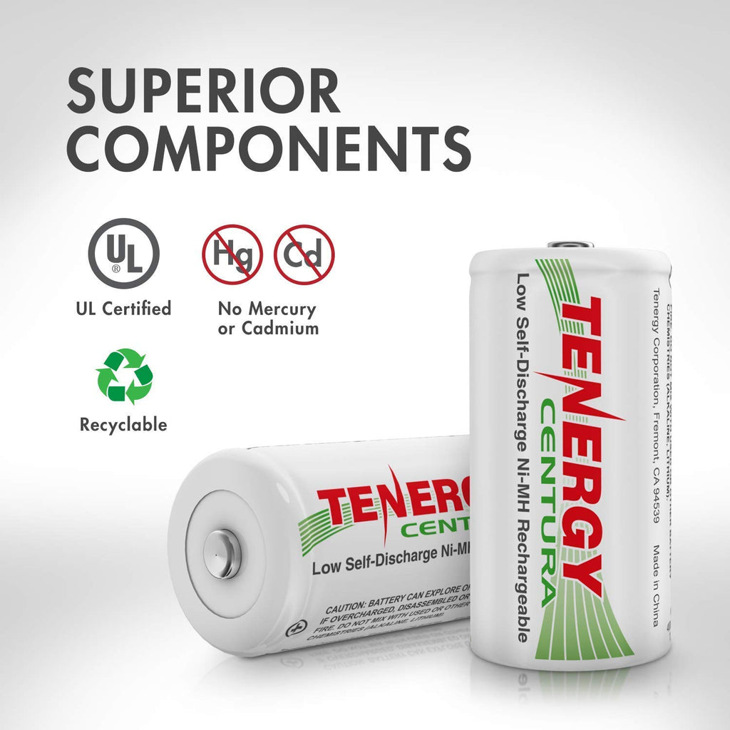 8 Pack NiMH Rechargeable C D Batteries F512759
