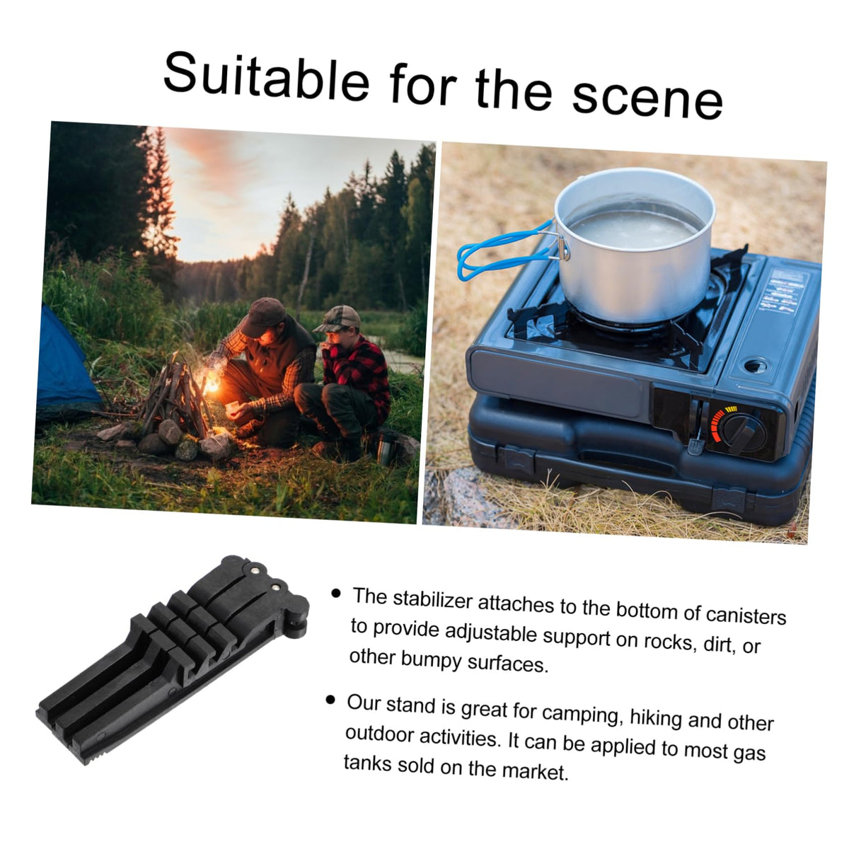 Folding Fuel Can Stabilizer Stand for Camping Stoves T537263