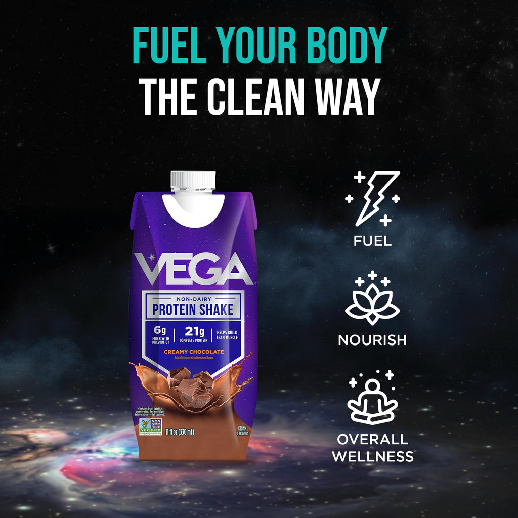 Creamy Chocolate Vegan Protein Shake 21g 330ml 12 Pack K484